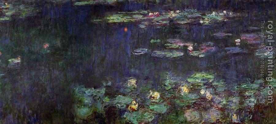 Claude Oscar Monet : Green Reflection, right half